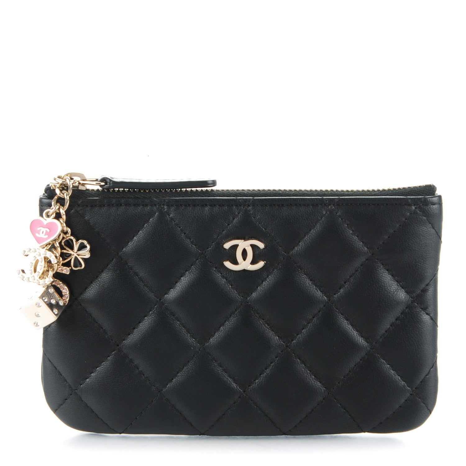 Chanel Lambskin Quilted Casino Coin Purse Black 1 of 7
