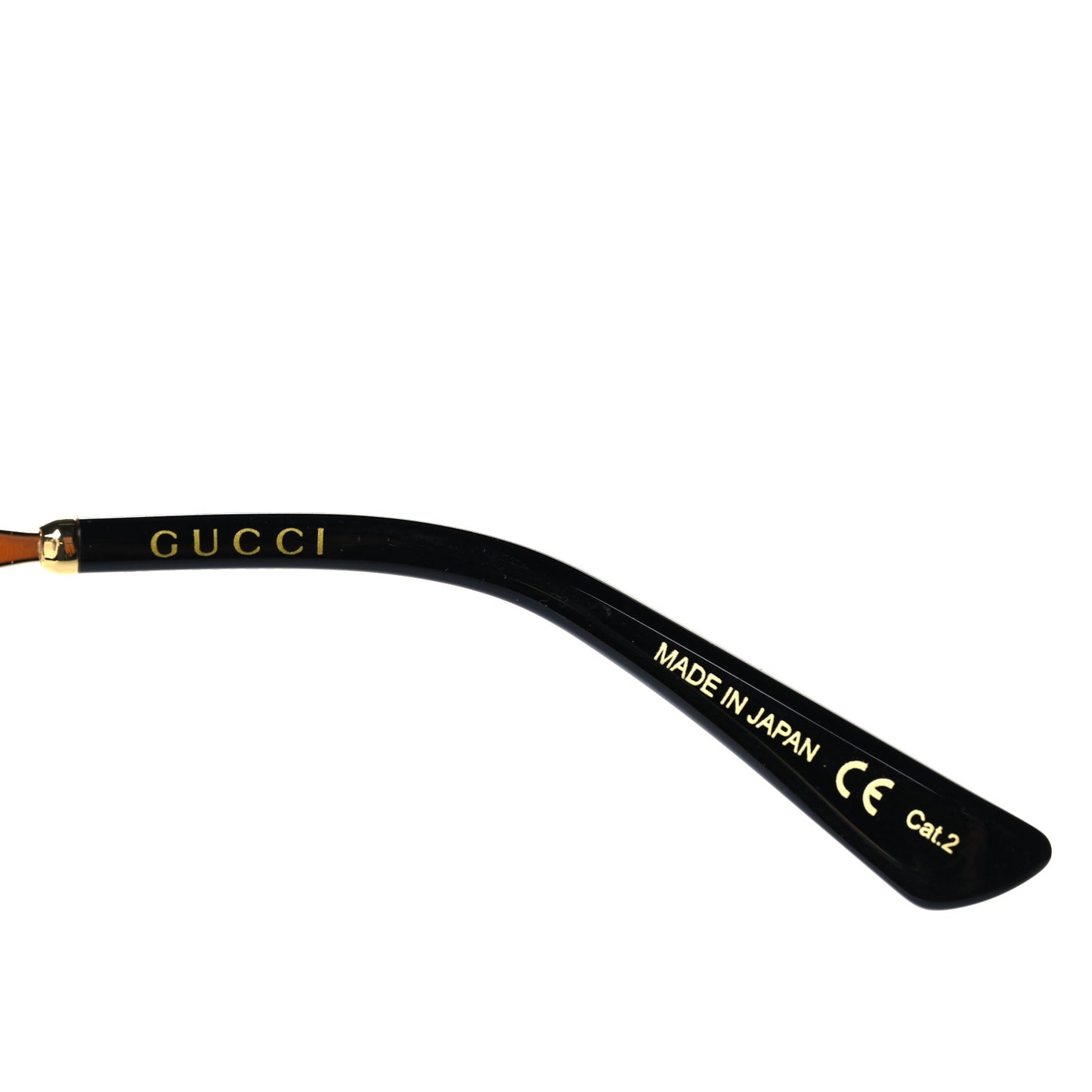 Metal Round Frame GG0595S Sunglasses Gold Black