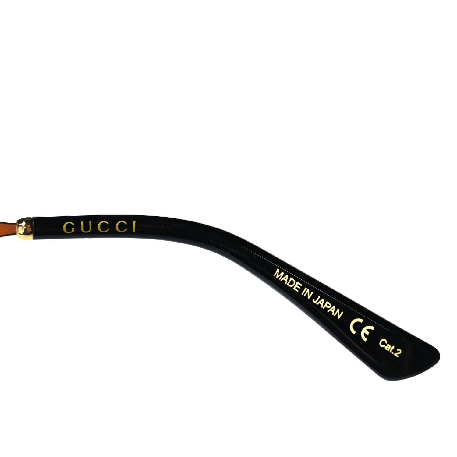 Gucci Metal Round Frame GG0595S Sunglasses Gold Black 5 of 7