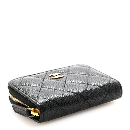 Chanel Caviar Quilted Zip Coin Purse Black 4 of 7