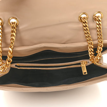 Saint Laurent Calfskin Y Quilted Monogram Medium Loulou Chain Satchel Dark Beige 5 of 10