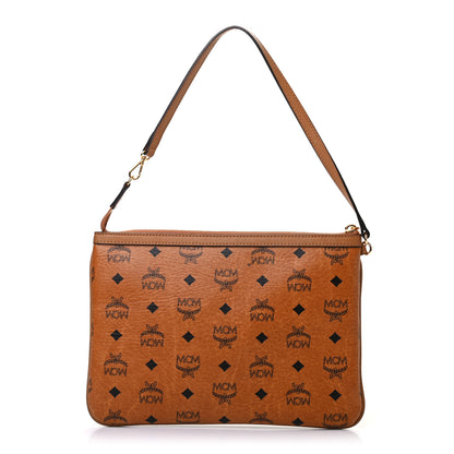 MCM Visetos Liz Shopper Tote Pouch Cognac 1 of 10