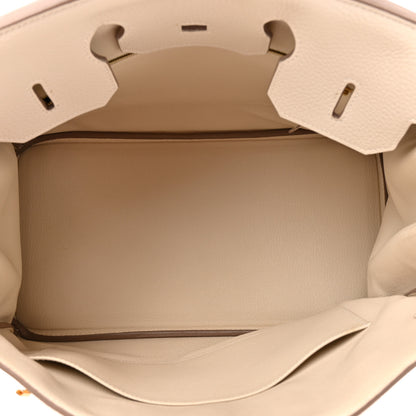 Hermes Taurillon Clemence Birkin 35 Craie 5 of 13