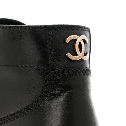 Chanel Calfskin Short Boots 36.5 Black 10 of 11