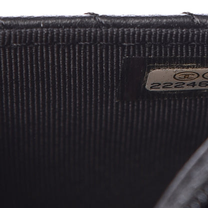 Chanel Lambskin Chevron Quilted Wallet On Chain WOC So Black 8 of 9