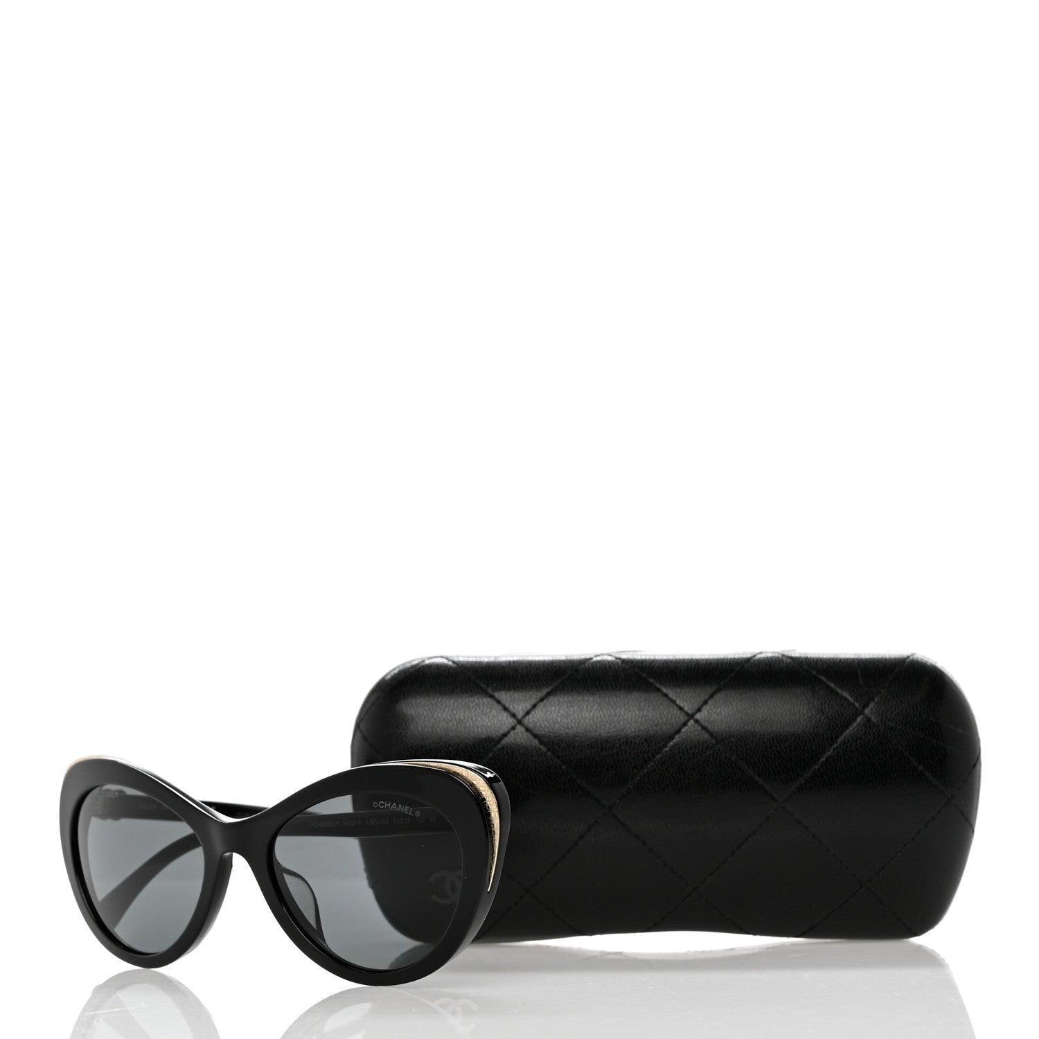 Chanel Acetate Cat Eye CC Sunglasses 5432-A Black 8 of 8