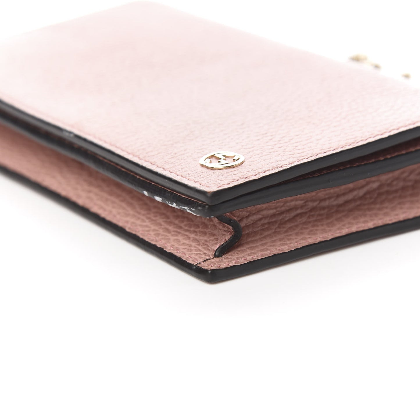 Dollar Calfskin Medium Betty Chain Wallet Soft Pink