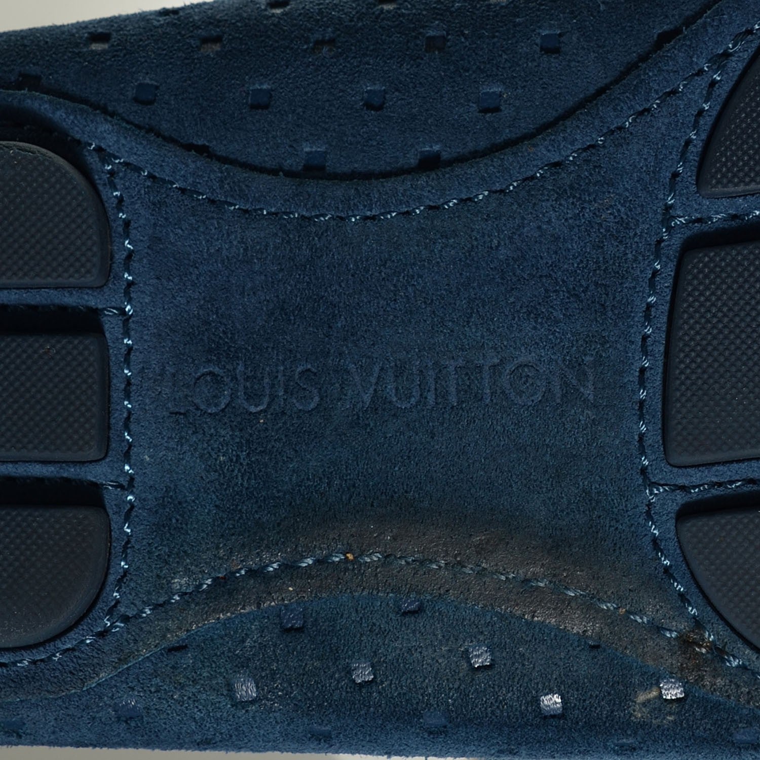 Louis Vuitton Perforated Suede Monte Carlo Mens Loafers Marine 12 6 of 9