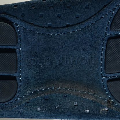 Louis Vuitton Perforated Suede Monte Carlo Mens Loafers Marine 12 6 of 9