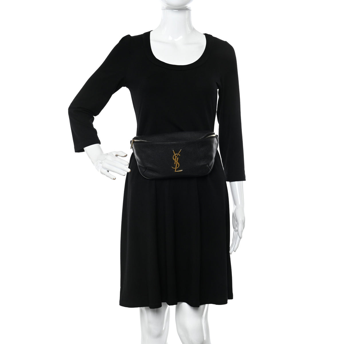 Grain De Poudre Monogram Belt Bag Black