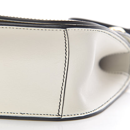 Prada City Calf Pionniere Saddle Bag Black White 8 of 9