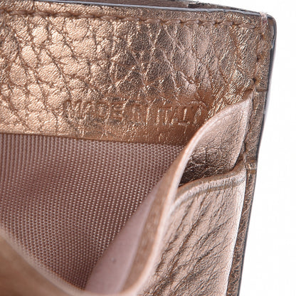 Valentino Garavani Metallic Pebbled Calfskin Rockstud Card Holder Rame 8 of 8