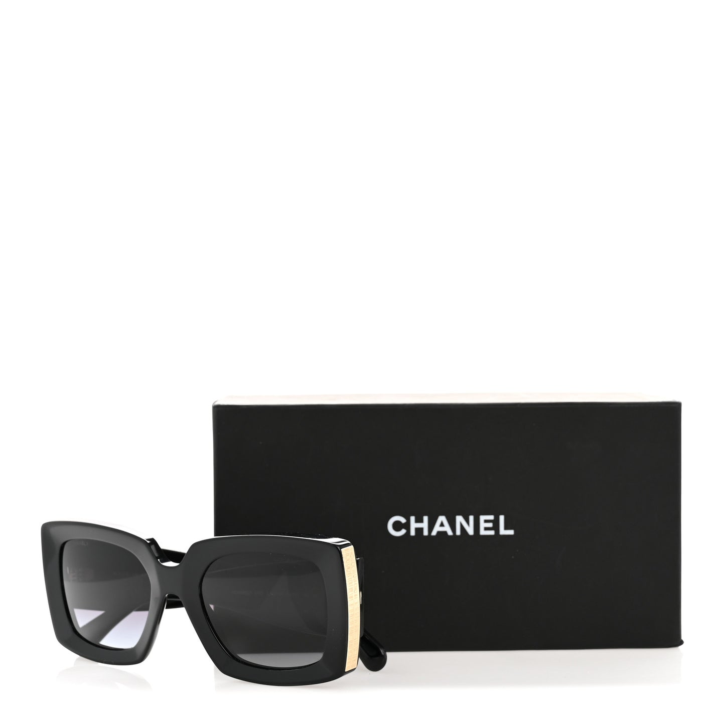 Acetate Rectangle Sunglasses 5435 Black