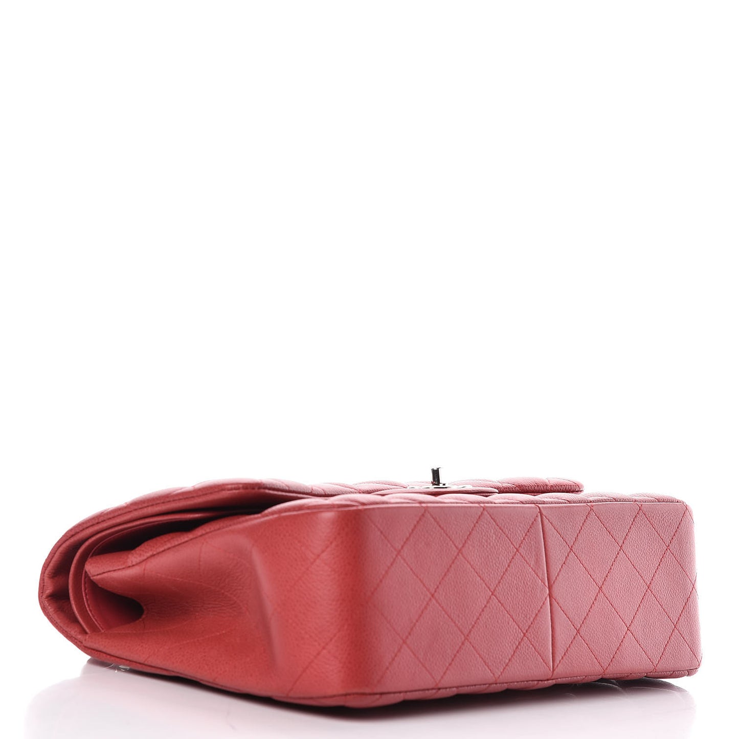 Caviar Quilted Jumbo Double Flap Red