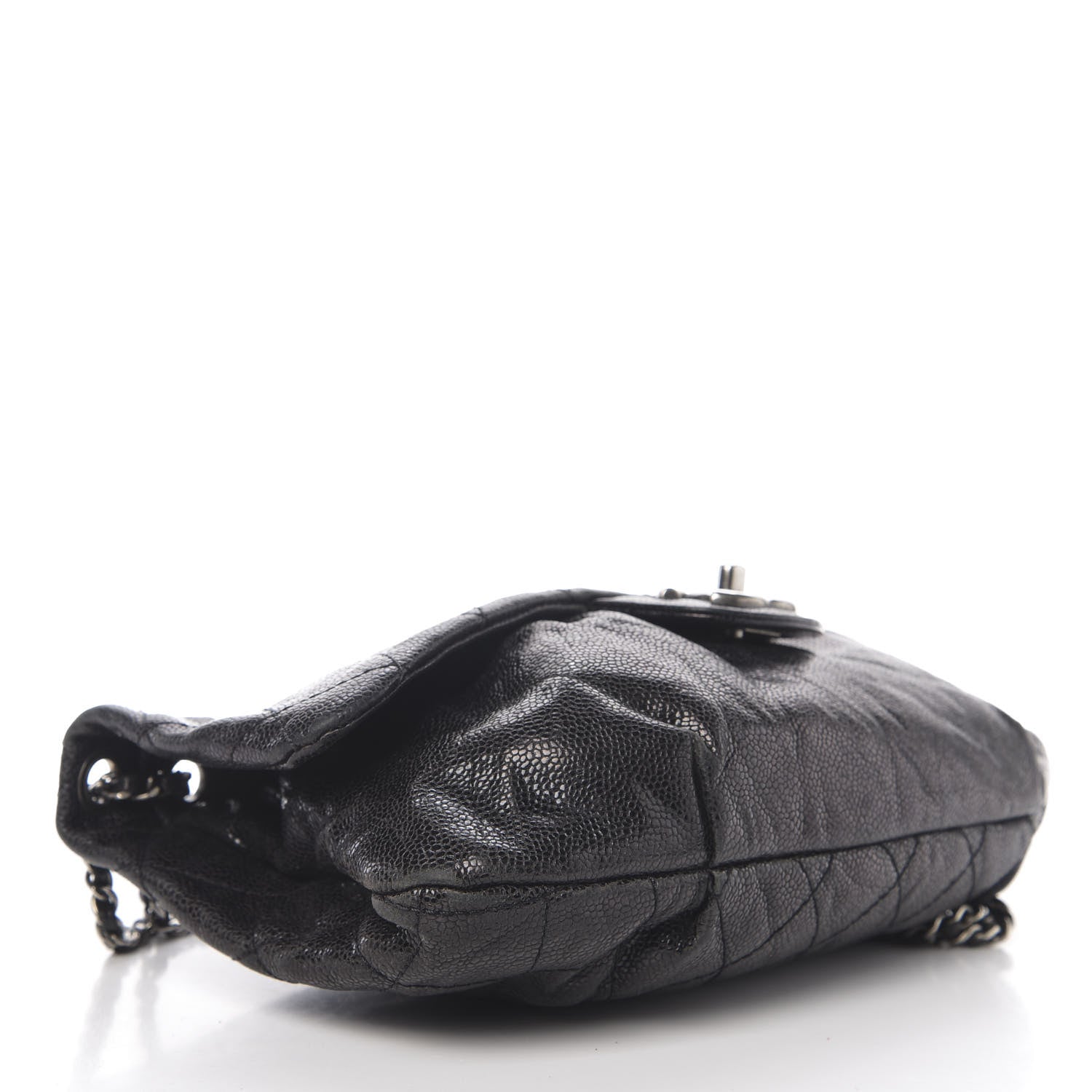 Chanel Caviar Quilted Medium Elastic Flap Black 3 of 12