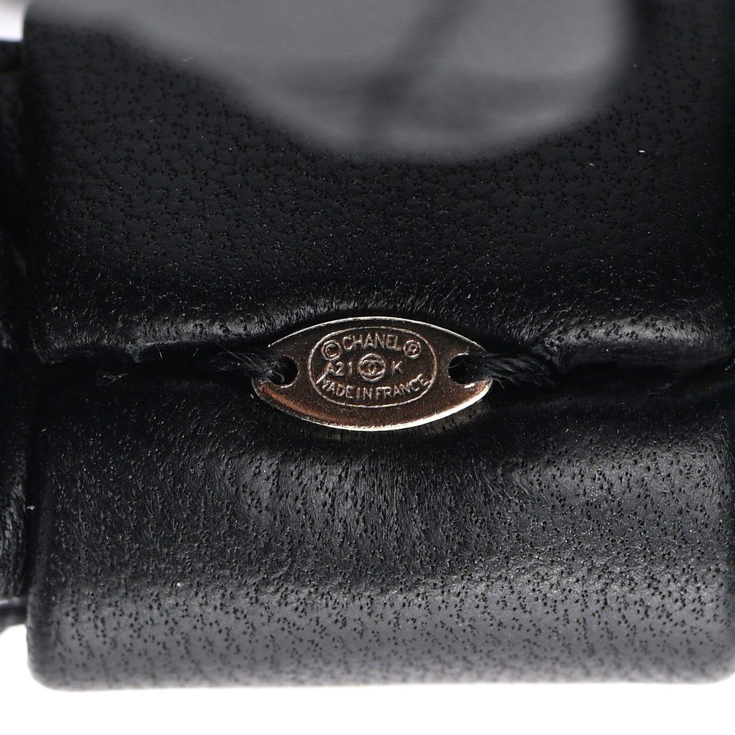 Chanel Lambskin Quilted CC Hair Scrunchie Black 3 of 3