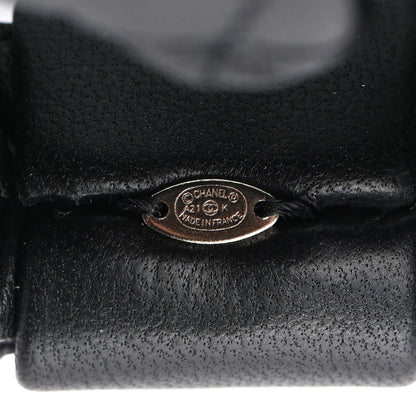 Chanel Lambskin Quilted CC Hair Scrunchie Black 3 of 3