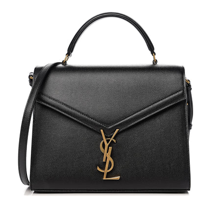 Saint Laurent Grain de Poudre Medium Classic Monogram Cassandra Top Handle Black Rouge Legion 1 of 10