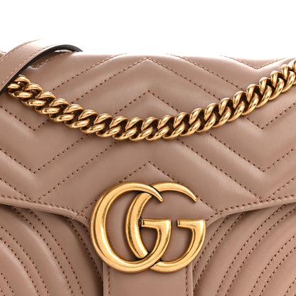 Gucci Calfskin Matelasse Small GG Marmont Shoulder Bag Porcelain Rose 8 of 12