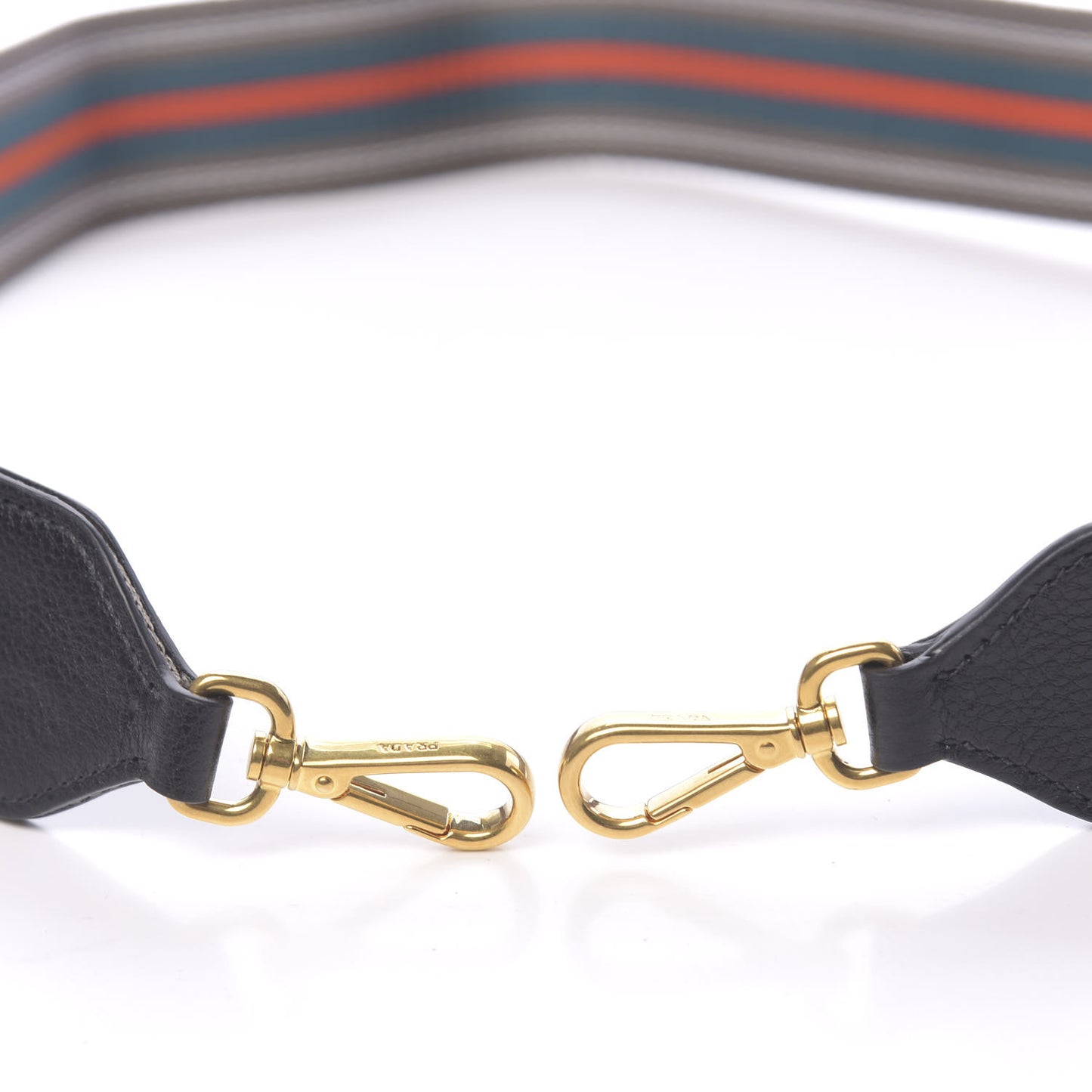 Vitello Daino Striped Fabric Shoulder Strap