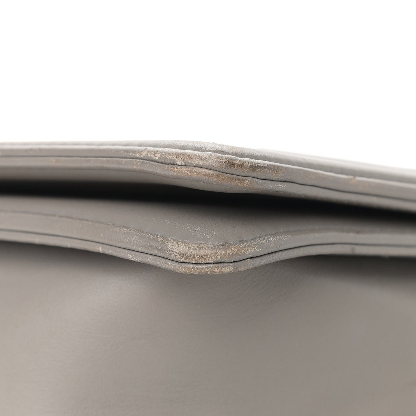 Calfskin Ombre Quilted Large Boy Flap Grey Beige