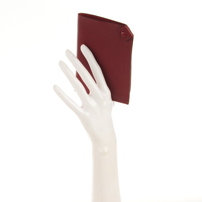 Hermes Chevre Mysore Tarmac PM Passport Holder Rouge H 2 of 7