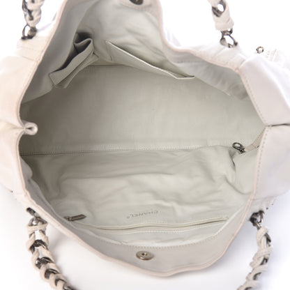 Chanel Calfskin Large East West Modern Chain Tote White 5 of 14