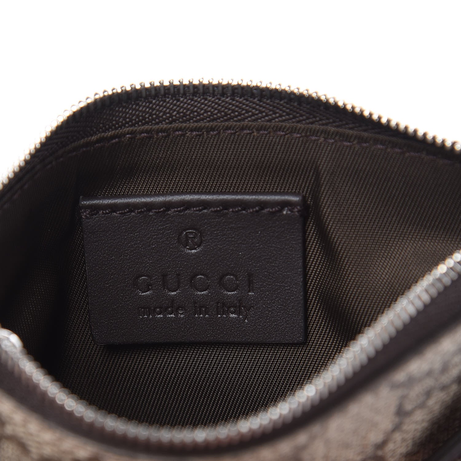 Gucci GG Supreme Monogram Selleria Key Case Beige Ebony Cocoa 6 of 7