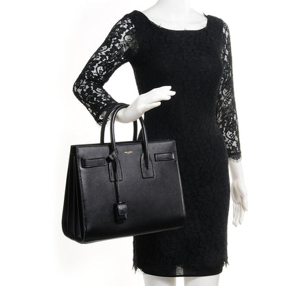 Saint Laurent Calfskin Small Sac De Jour Black 3 of 10