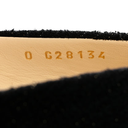 Chanel Tweed Crystal CC Ballerina Flats 39.5 Black 7 of 9