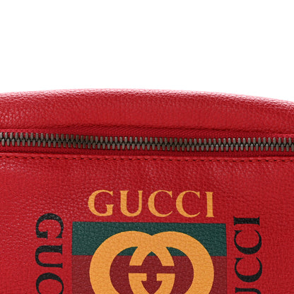 Gucci Grained Calfskin Small Logo Belt Bag Hibiscus Red 8 of 11