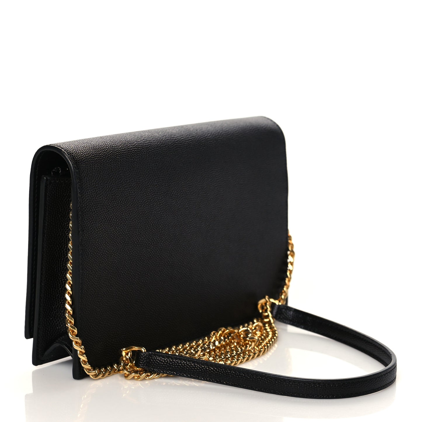 Grain De Poudre Classic Monogram Kate Tassel Chain Wallet Black