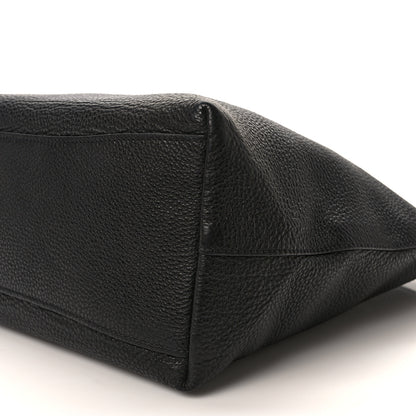 Prada Vitello Daino Embossed Logo Tote Black 9 of 16