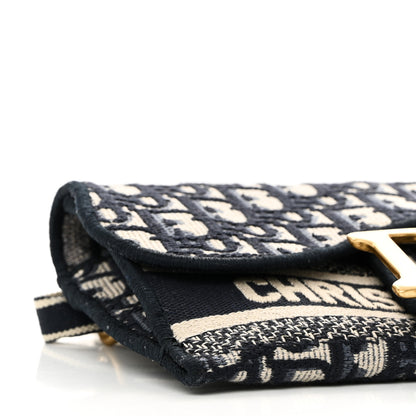Christian Dior Oblique Slim Saddle Pouch Blue 9 of 10