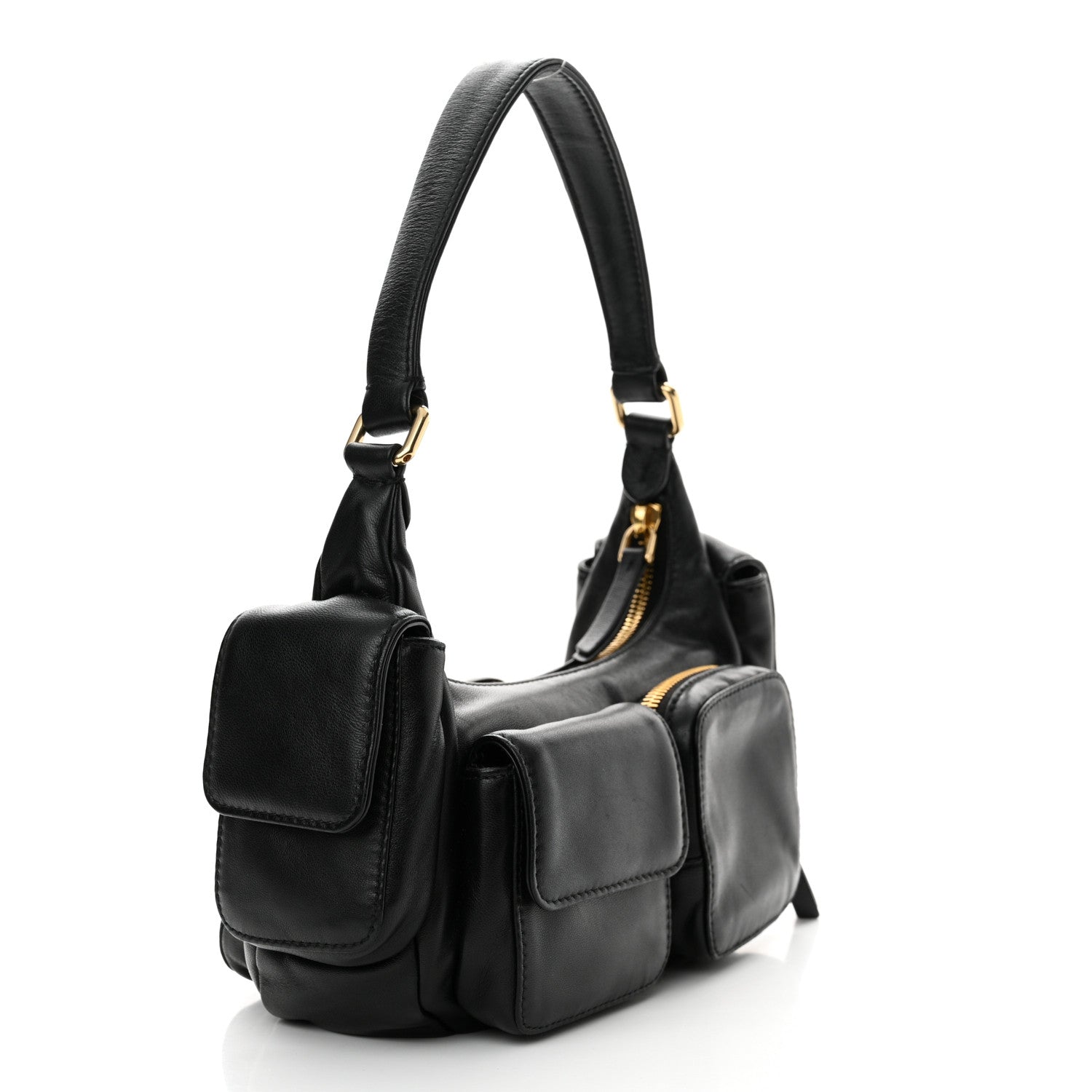 Miu Miu Nappa Multi Pocket Hobo Black 3 of 13