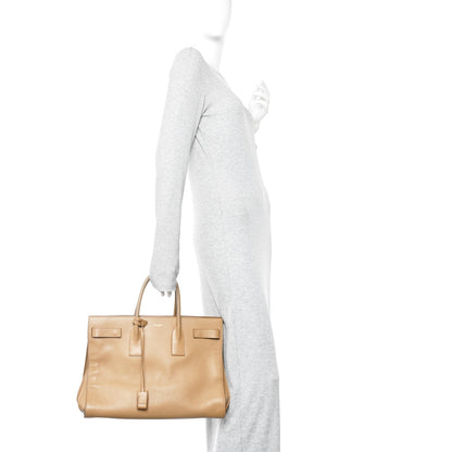 Saint Laurent Calfskin Large Sac de Jour Carryall Tan 2 of 9