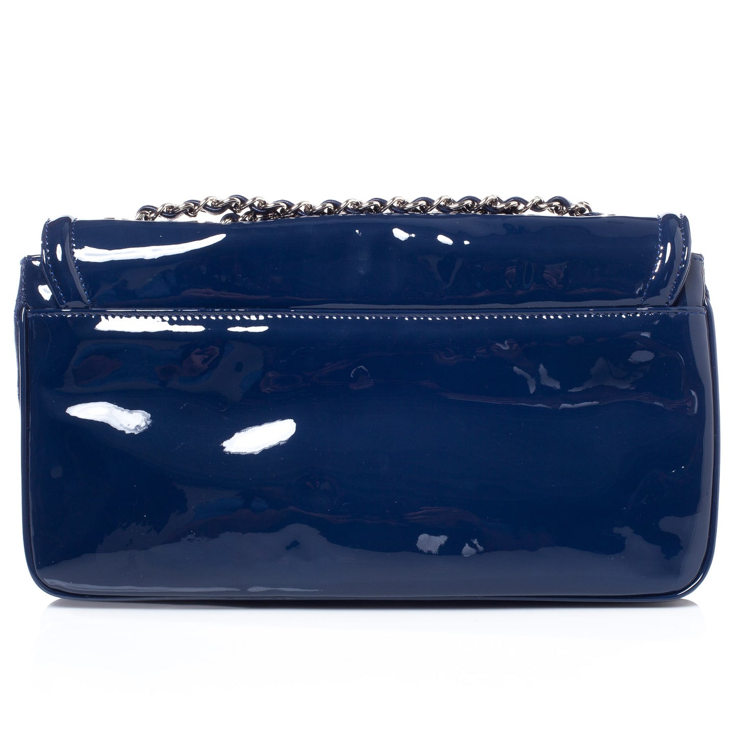 Vinyl Small Lipstick Flap Bag Blue