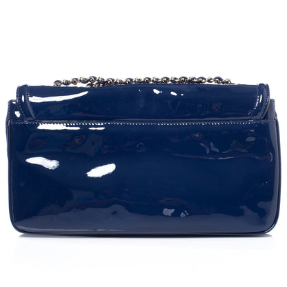 Chanel Vinyl Small Lipstick Flap Bag Blue 3 of 10
