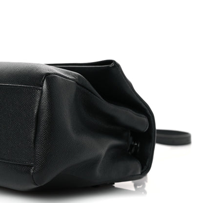 Saint Laurent Grain De Poudre Medium West Hollywood Monogram Fold-Over Black 10 of 10