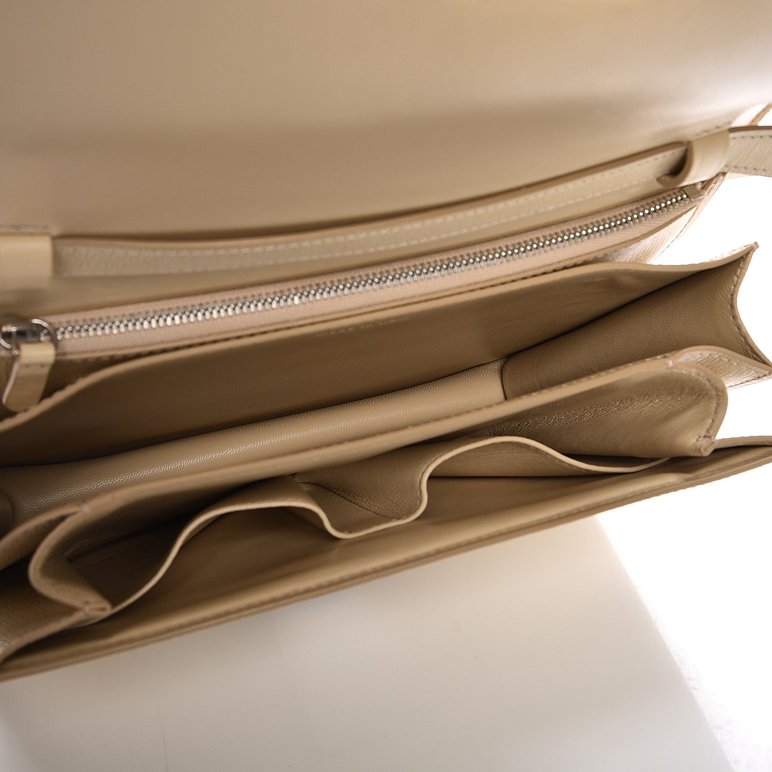 Celine Liege Calfskin Medium Classic Box Flap Bag Cream 5 of 8