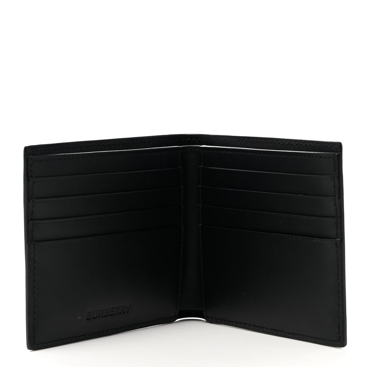 Calfskin Horseferry Coordinates Print Wallet Black