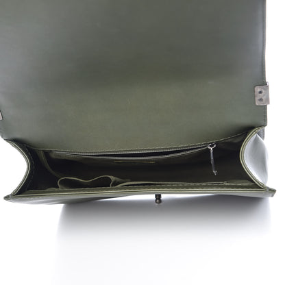 Chanel Calfskin Quilted Large Boy Flap Green 5 of 11