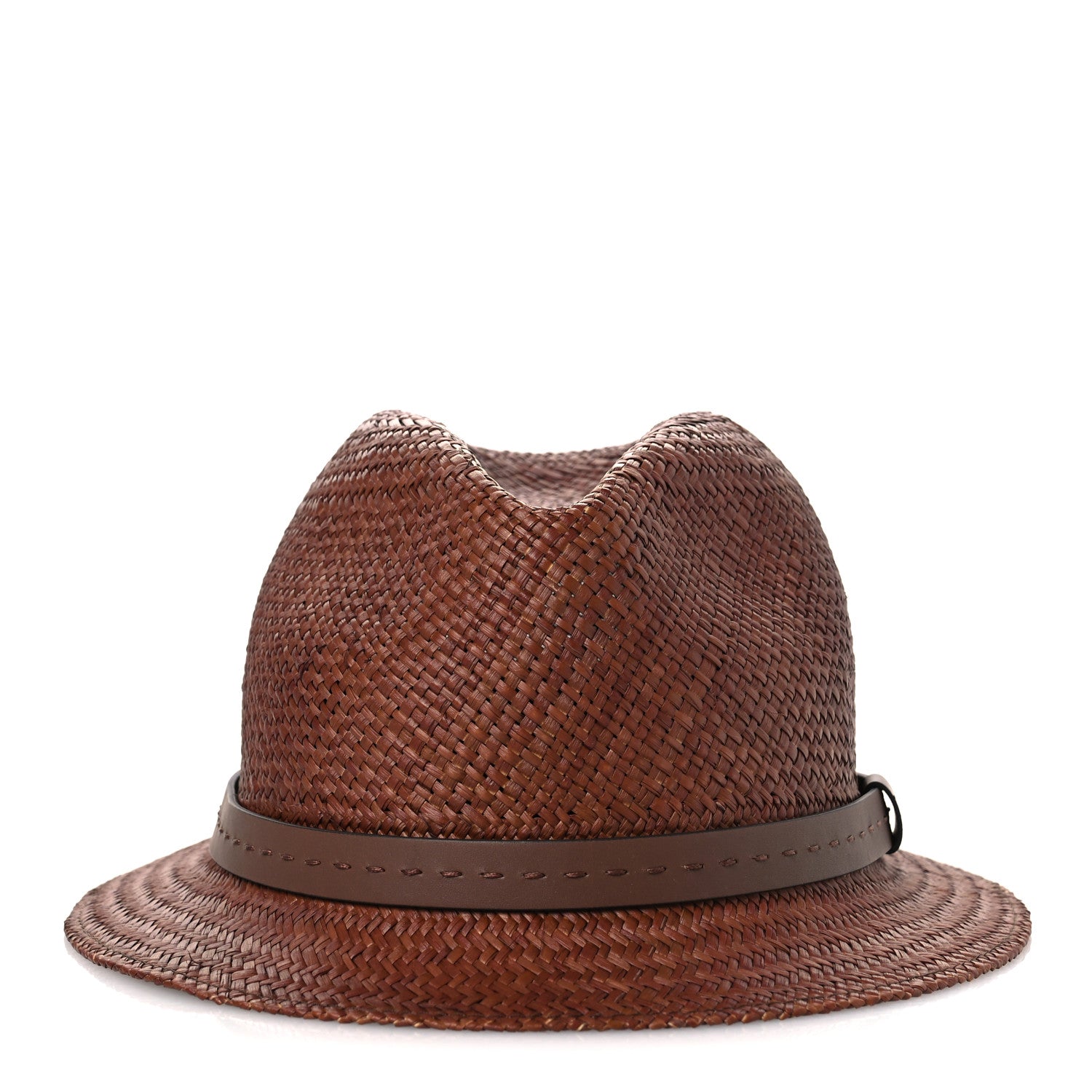 Gucci Straw Fedora Hat M New Oak 3 of 9