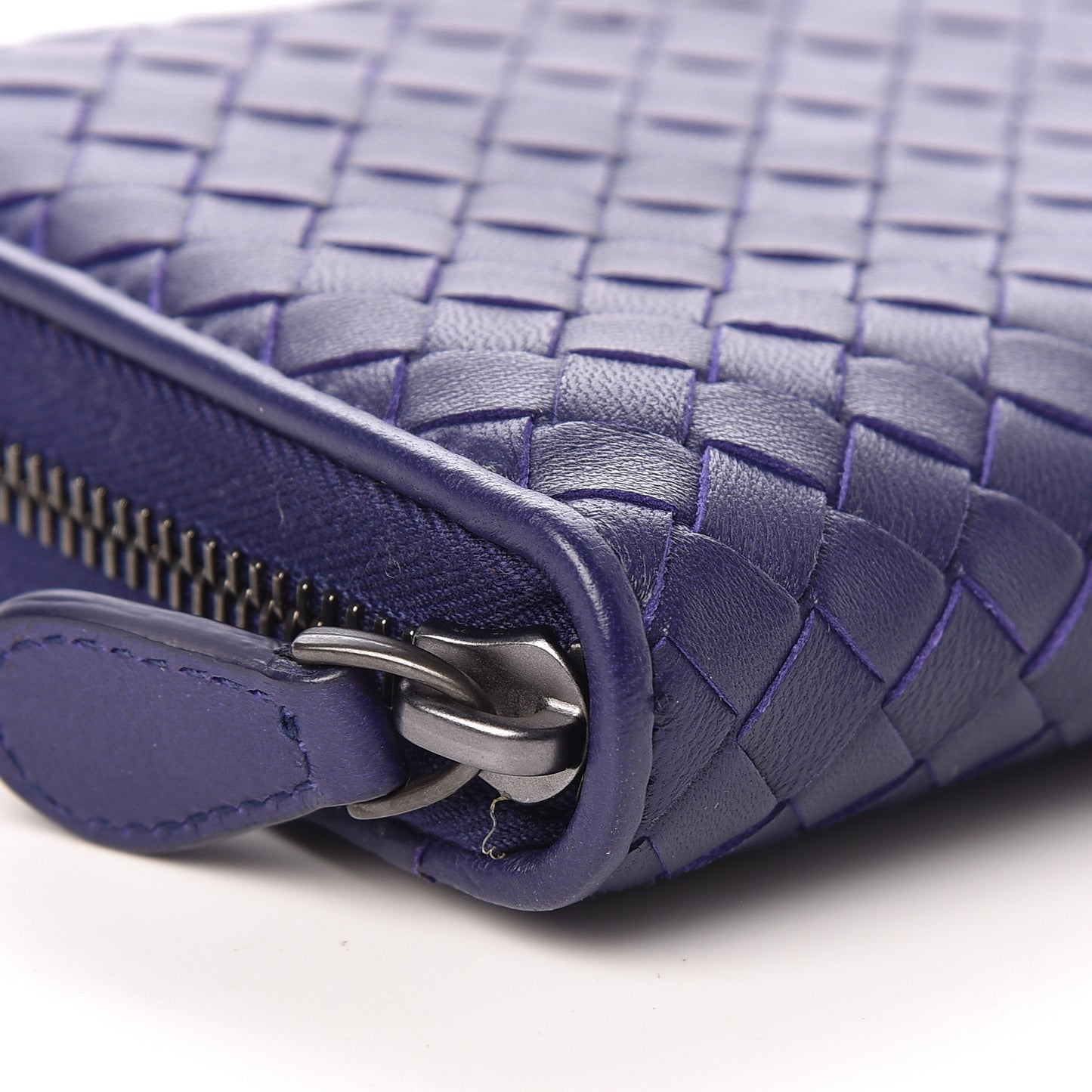 Nappa Intrecciato Zip Around Wallet Atlantic
