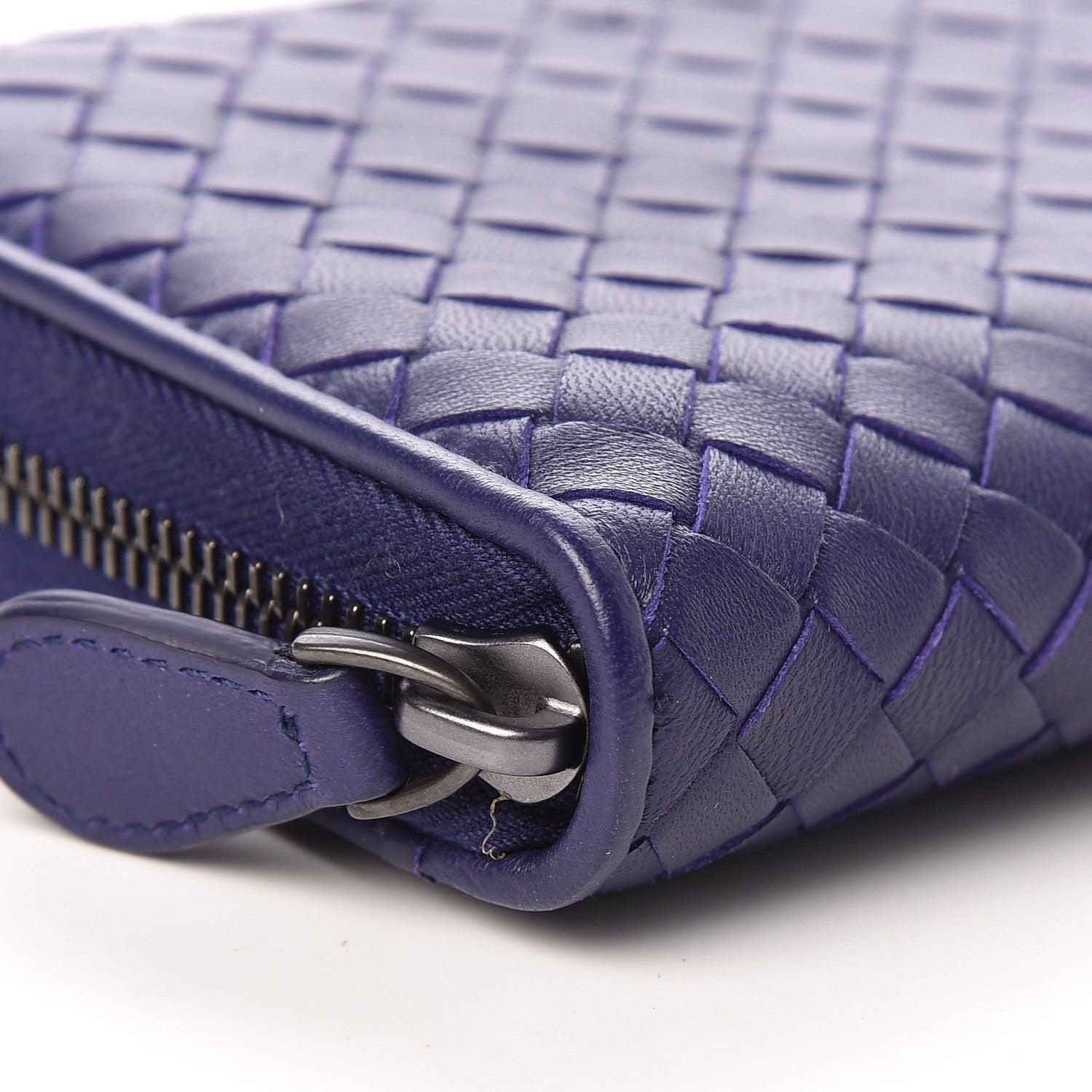 Bottega Veneta Nappa Intrecciato Zip Around Wallet Atlantic 7 of 8