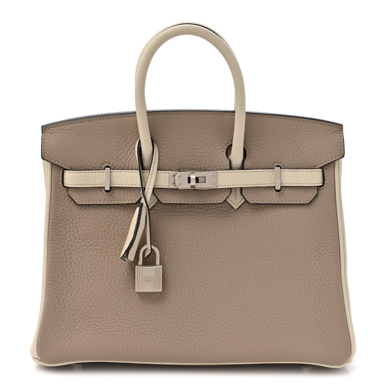 Hermes Togo Horseshoe Birkin 25 Gris Tourterelle Beton 1 of 10