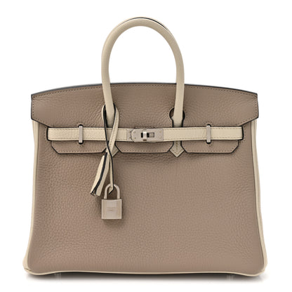 Hermes Togo Horseshoe Birkin 25 Gris Tourterelle Beton 1 of 10