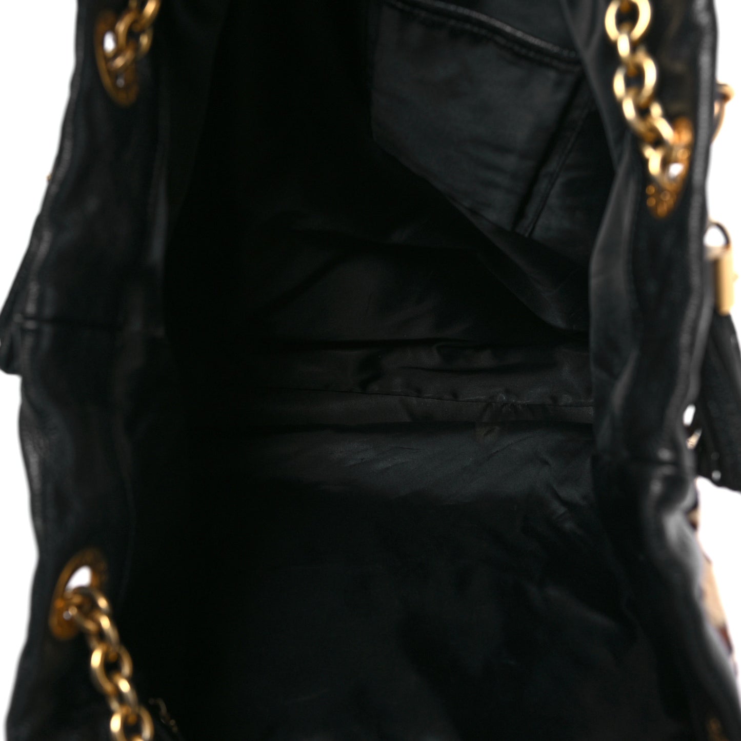 Calf Hair Leopard Print Satchel Black