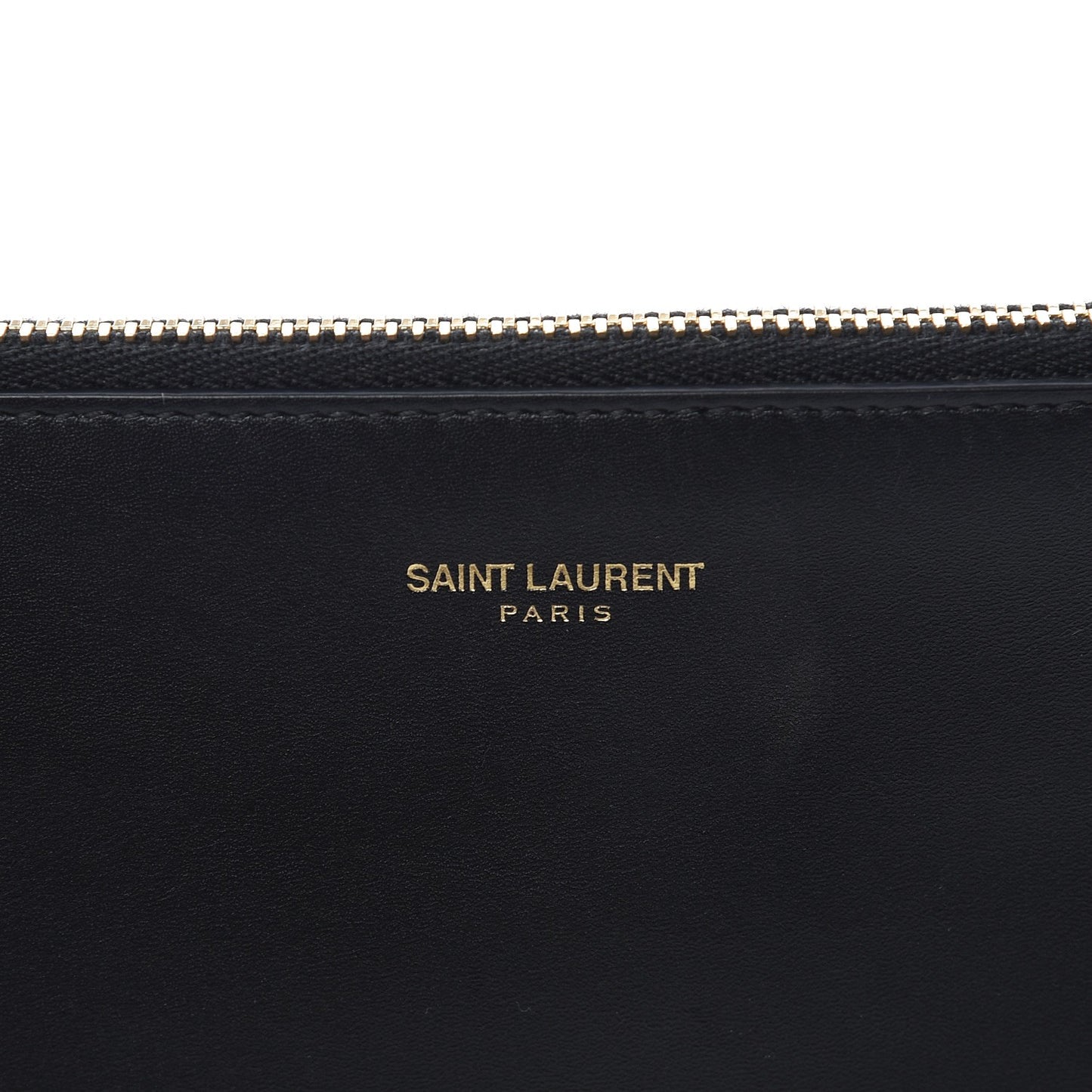 Calfskin Zipped Clutch Black