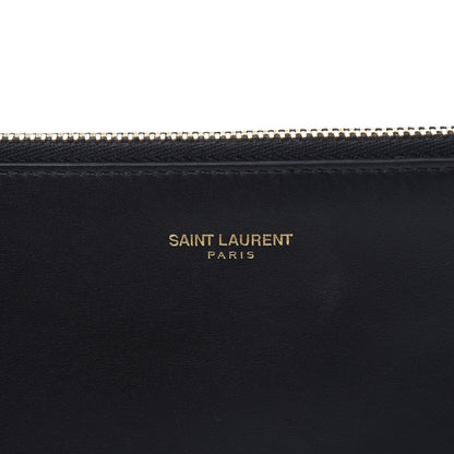 Saint Laurent Calfskin Zipped Clutch Black 17 of 18